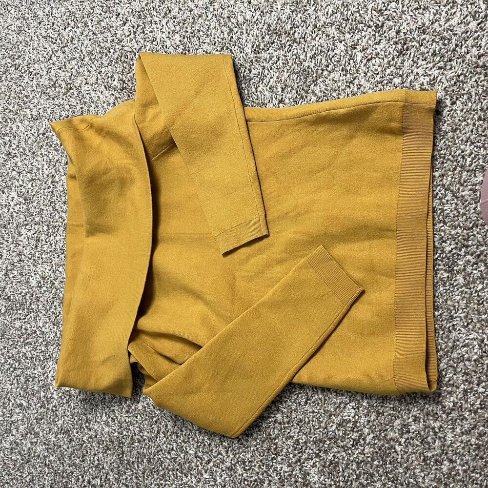 FINDERS Sweater Pullover Womens M Yellow Viscose Polyester Boat Neck Raglan